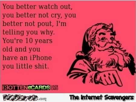 Funny sarcastic Christmas ecard @PMSLweb.com
