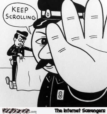 Funny keep scrolling policeman