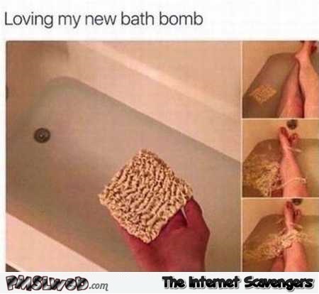 Funny ramen noodles bath bomb meme @PMSLweb.com