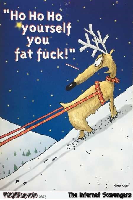 Ho ho ho yourself funny sarcastic reindeer @PMSLweb.com