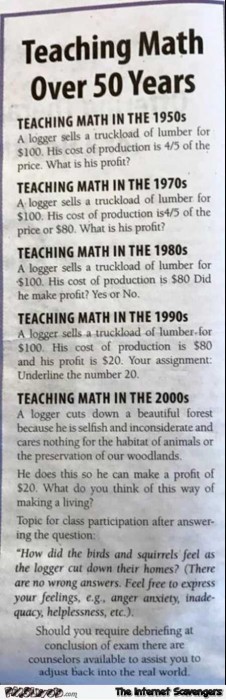 Teaching maths over 50 years humor