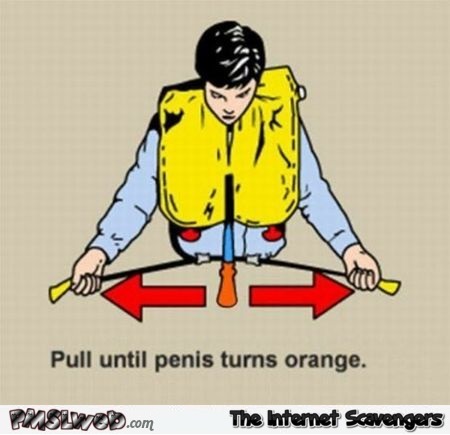 Pull until your penis turns orange funny plane safety guidelines @PMSLweb.com