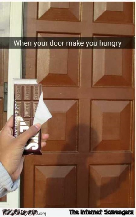 When your door looks like chocolate funny meme