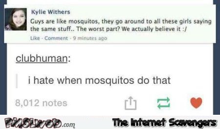 Guys are like mosquitoes funny comment