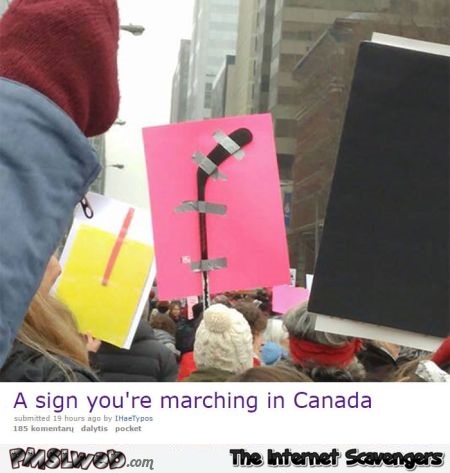 How to spot out a Canadian protester humor - Crazy Monday humor @PMSLweb.com