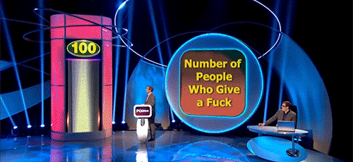 Number of people who give a f*ck funny gif – Funny Wednesday balderdash @PMSLweb.com