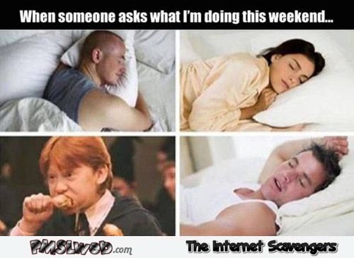 When people ask what I’m doing this weekend funny meme @PMSLweb.com