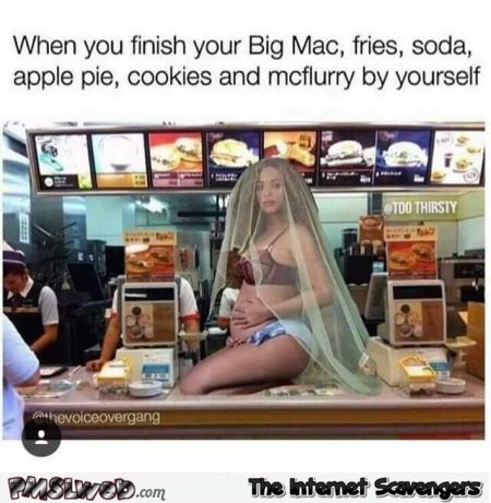 After you stuff your face at McDonalds funny meme - Funny picture boulevard @PMSLweb.com