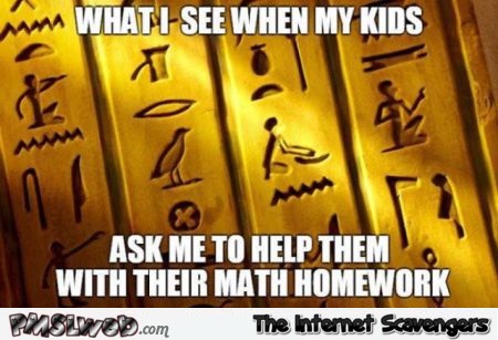 What I see when my kids ask me for help with their math homework funny meme @PMSLweb.com