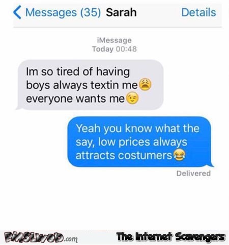 Answering this bitch like a boss funny text message