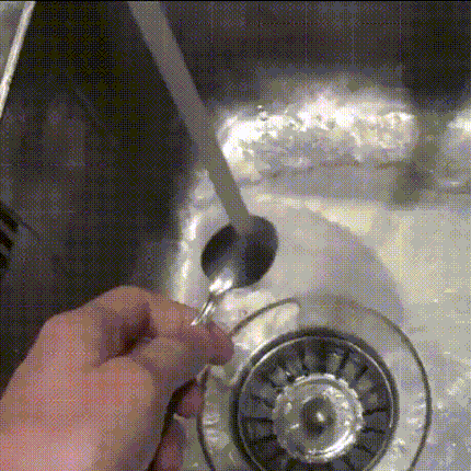 Washing a spoon be like funny gif  - Sunday laughter collection @PMSLweb.com