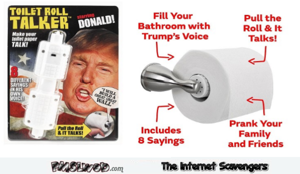 Funny Donald Trump Toilet roll talker @PMSLweb.com