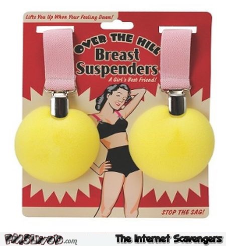 Funny breast suspenders @PMSLweb.com