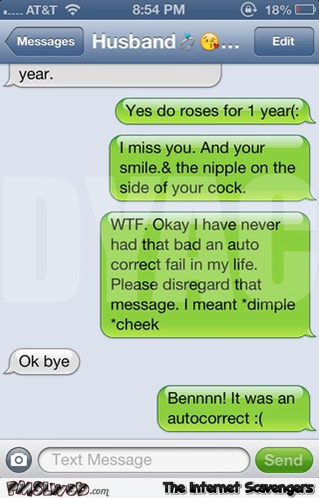 Hilarious text message fail to husband @PMSLweb.com