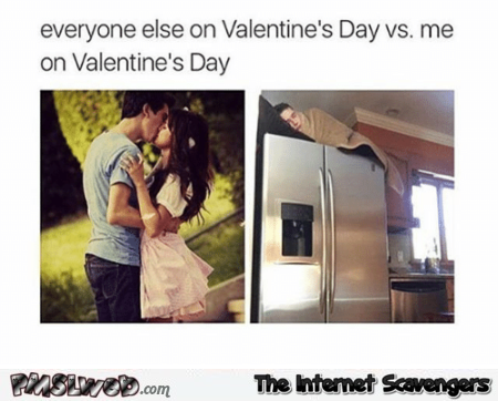 Everyone else versus me on Valentine's day meme @PMSLweb.com