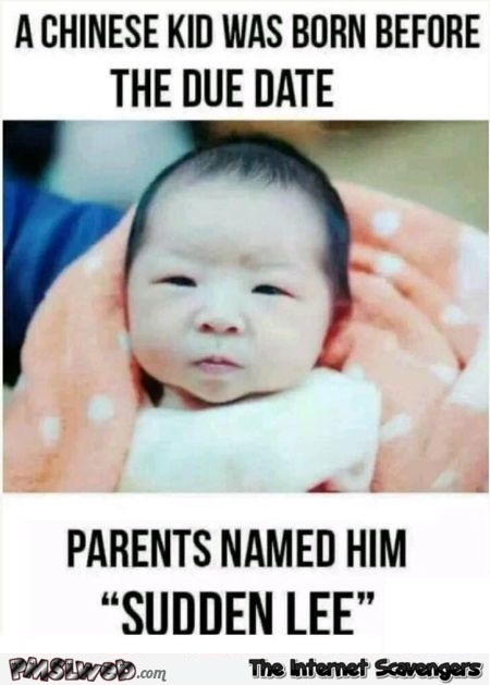 A chinese kid was born before the due date meme