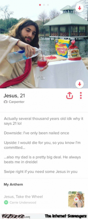 Jesus on Tinder funny profile