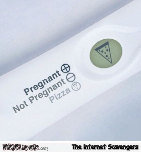 Pregnant with pizza pregnancy text humor @PMSLweb.com