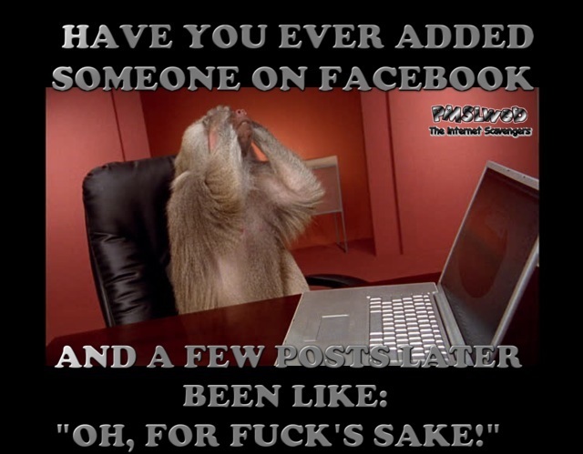 Have you ever added someone on Facebook funny sarcastic meme @PMSLweb.com