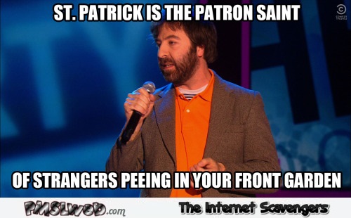 St Patrick the patron saint funny meme @PMSLweb.com