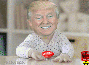 Baby Trump having a tantrum funny gif @PMSLweb.com