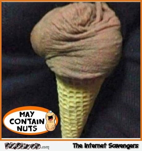 Funny ballsack ice cream adult humor @PMSLweb.com