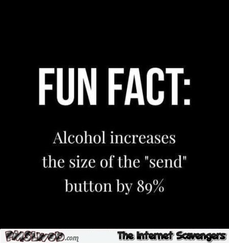 Fun fact about alcohol sarcastic humor - LOL memes and pictures @PMSLweb.com