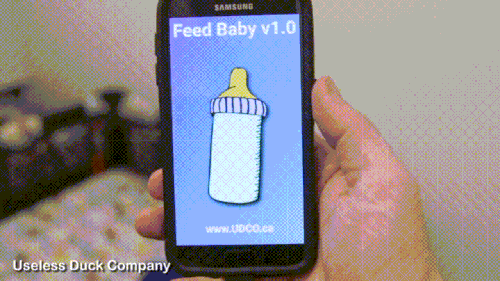 Funny feed baby application gif - Funny Saturday picture Zone @PMSLweb.com