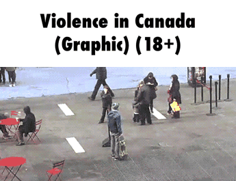 Funny violence in Canada funny gif