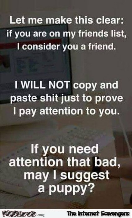 I will not copy and paste shit to my wall sarcastic humor