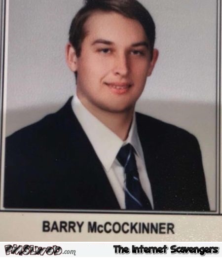 Funny name Barry McCockinner @PMSLweb.com