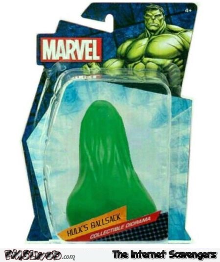 Hulk's ballsack funny adult action figure @PMSLweb.com