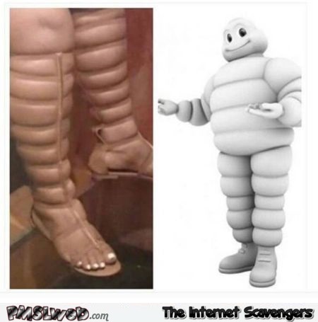 Michelin man legs look alike funny meme @PMSLweb.com
