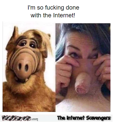 Girl plays Alf with a penis adult humor - Naughty memes @PMSLweb.com