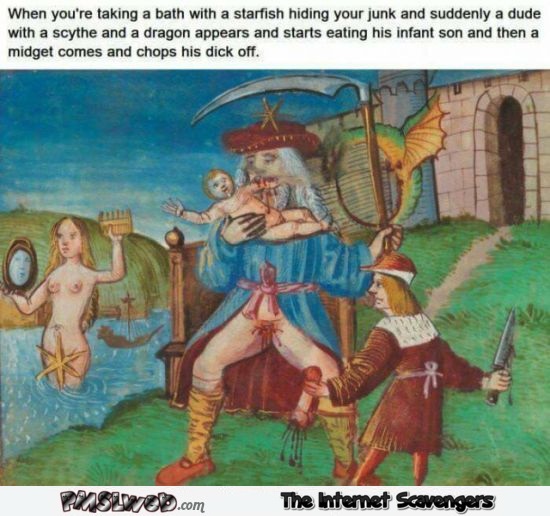 WTF naughty medieval art meme @PMSLweb.com