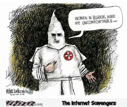 KKK hypocrisy funny cartoon @PMSLweb.com