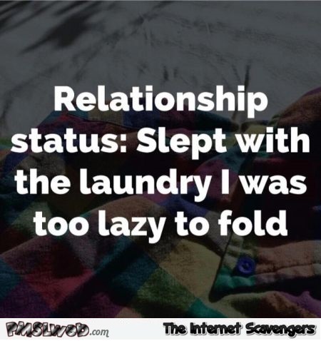 Funny Laundry relationship status @PMSLweb.com