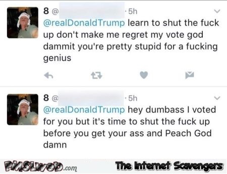 Funny Trump supporter tweet fail @PMSLweb.com