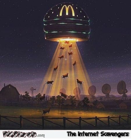 McDonalds abducting cows funny cartoon
