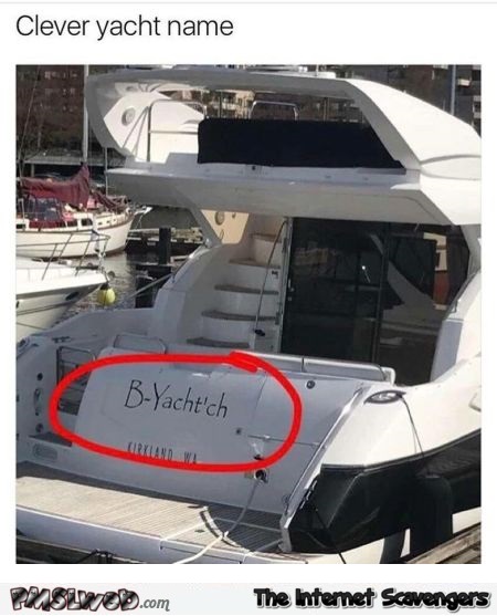 Clever yacht name funny meme
