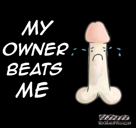 My owner beats me funny penis cartoon @PMSLweb.com