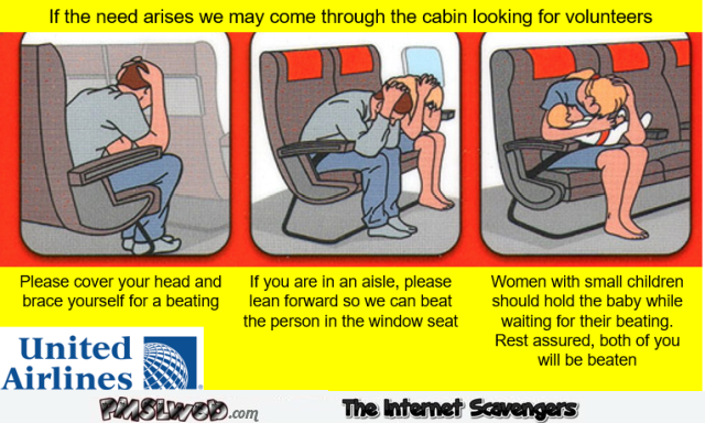 Funny fake United Airlines guidelines @PMSLweb.com
