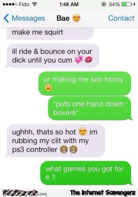 Sexting a gamer adult humor