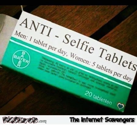 Funny fake anti-selfie tablets - Lighthearted Monday nonsense @PMSLweb.com