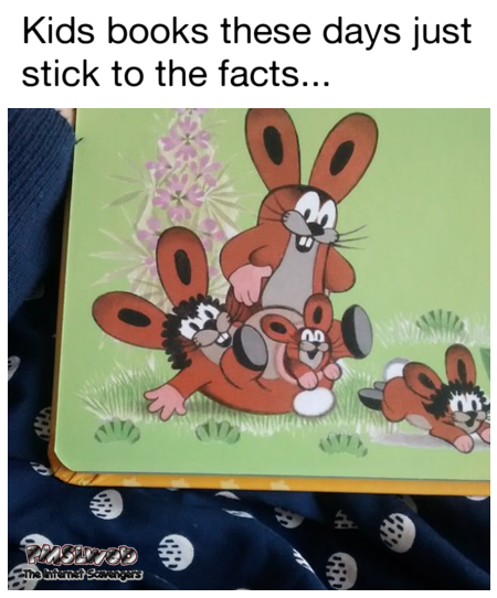Kids books these days stick to the facts funny adult meme @PMSLweb.com