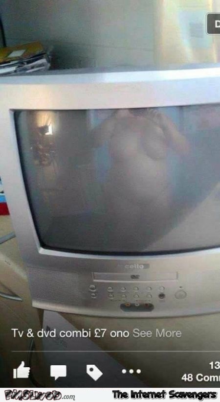 TV and DVD combi sale fail adult humor - Inappropriate but funny pictures @PMSLweb.com