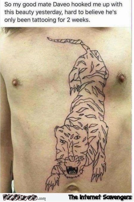 He's only been tattooing for 2 weeks funny fail @PMSLweb.com