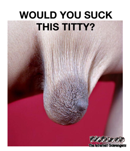 Would you suck this titty funny adult meme @PMSLweb.com