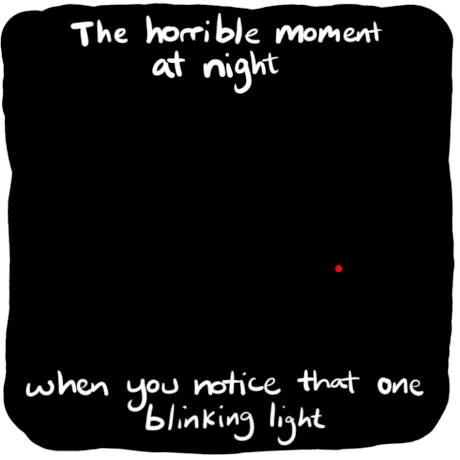 When you notice that one blinking light at night funny gif @PMSLweb.com