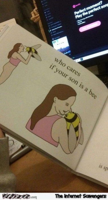 Who cares if your son is a bee funny book page
